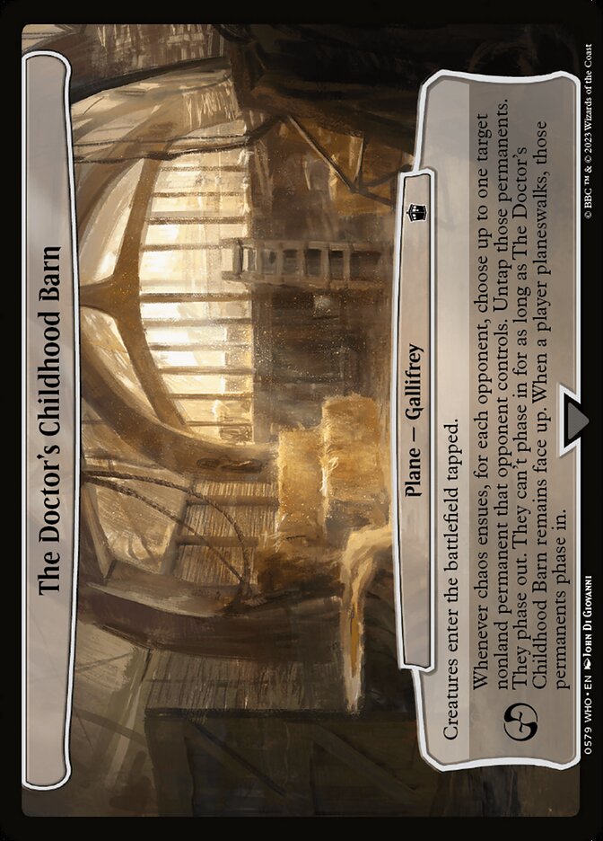 The Doctor's Childhood Barn card front