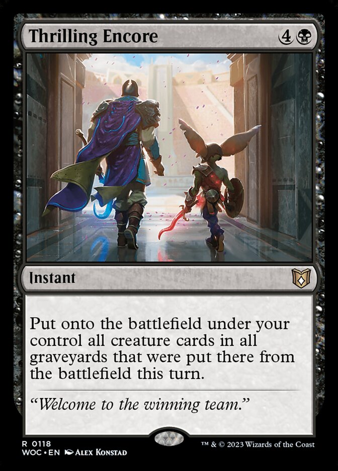 Thrilling Encore card front