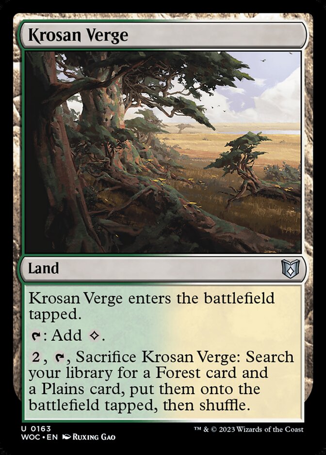 Krosan Verge card front