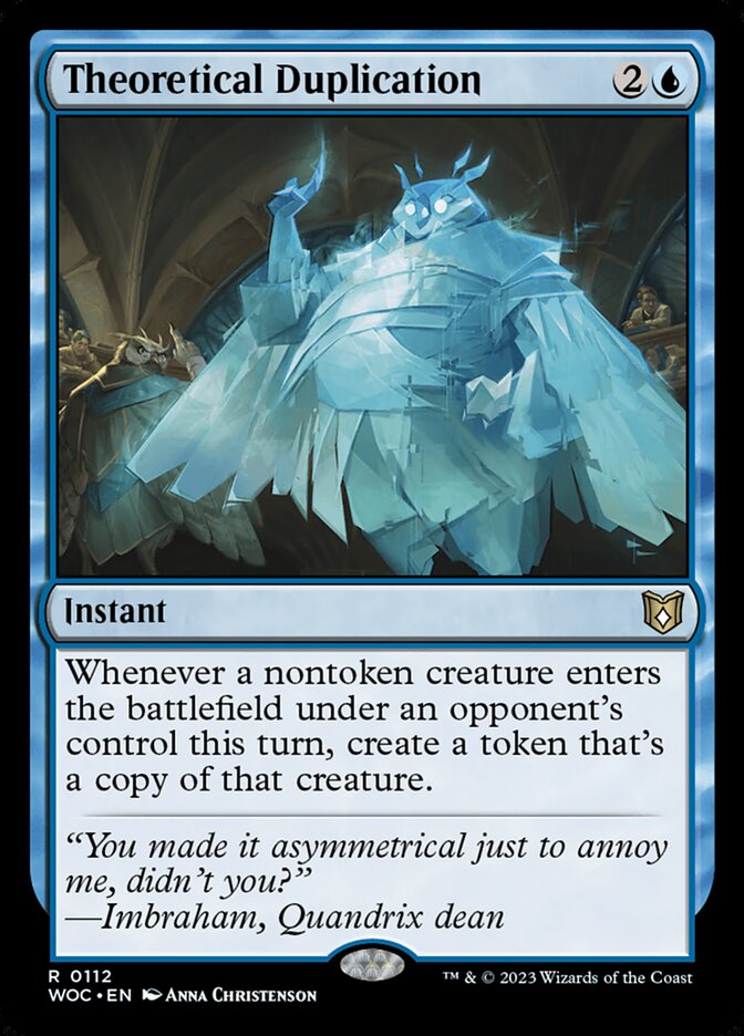 Theoretical Duplication card front