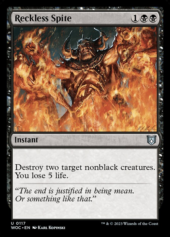 Reckless Spite card front