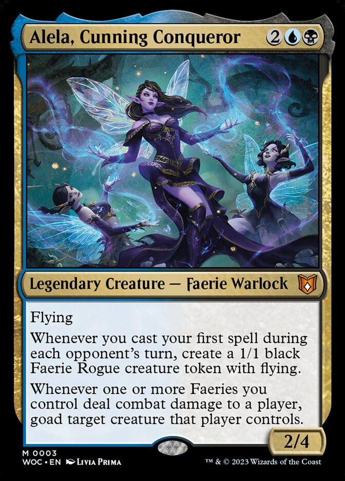 Alela, Cunning Conqueror card front