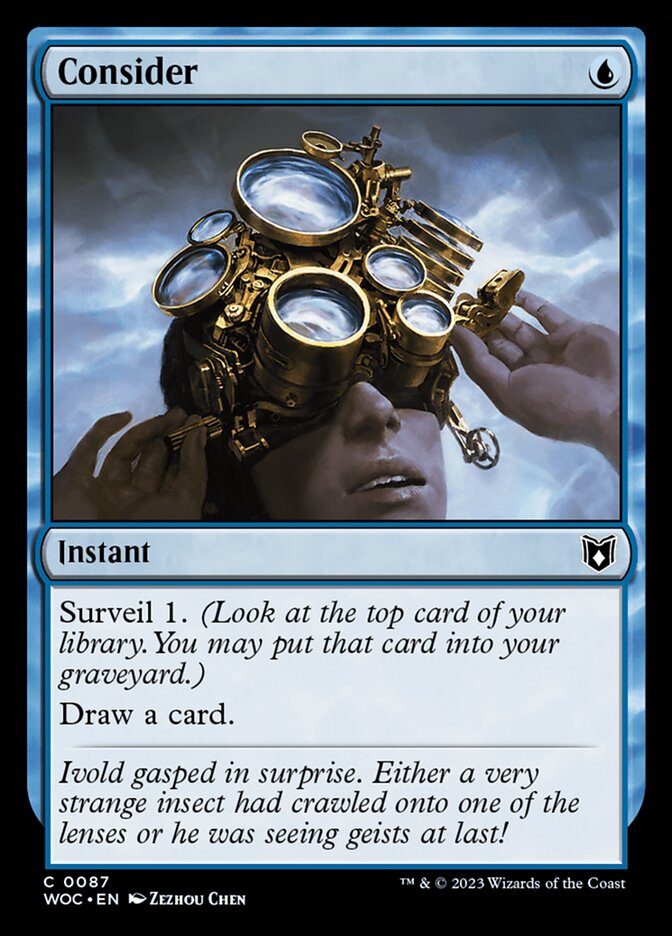 Consider card front