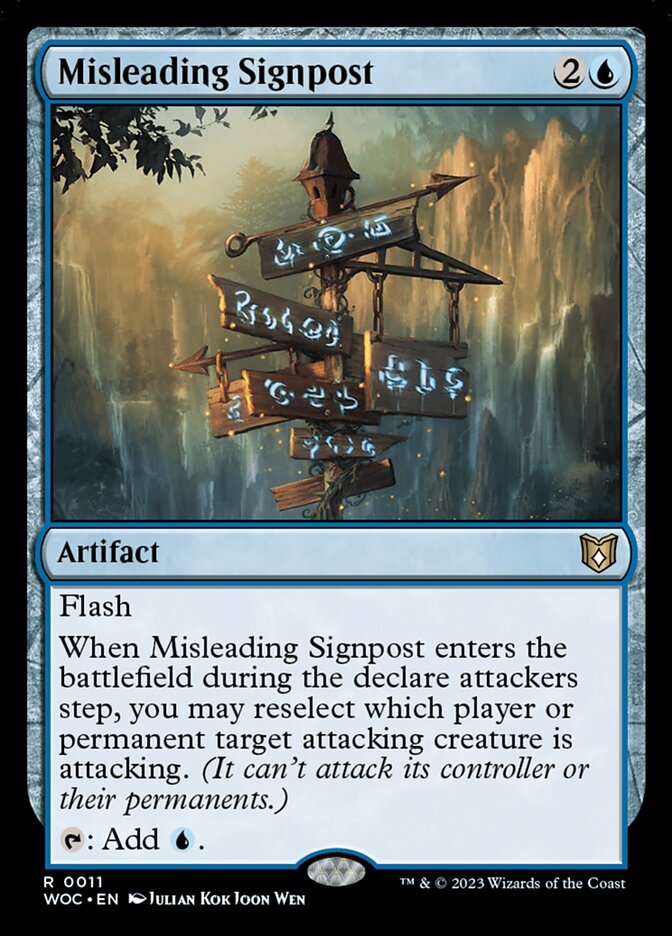Misleading Signpost card front