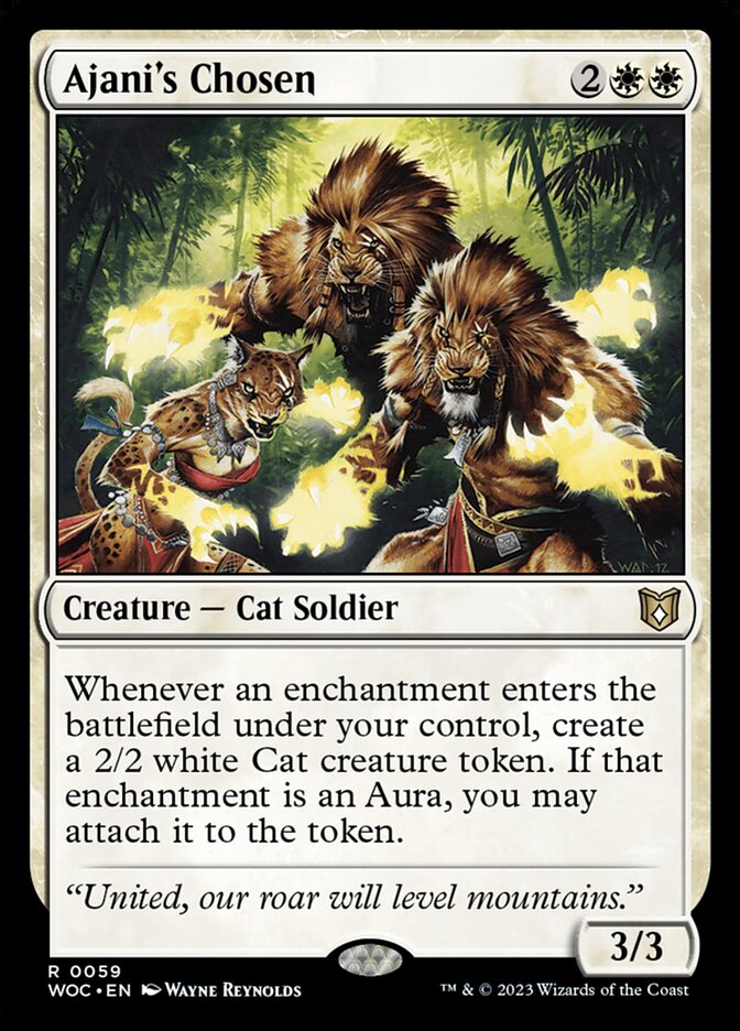 Ajani's Chosen card front