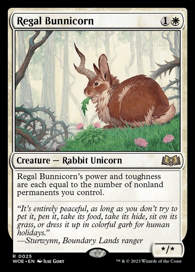 Regal Bunnicorn card front