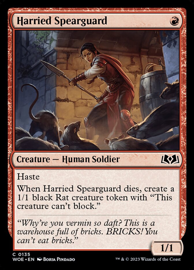 Harried Spearguard card front