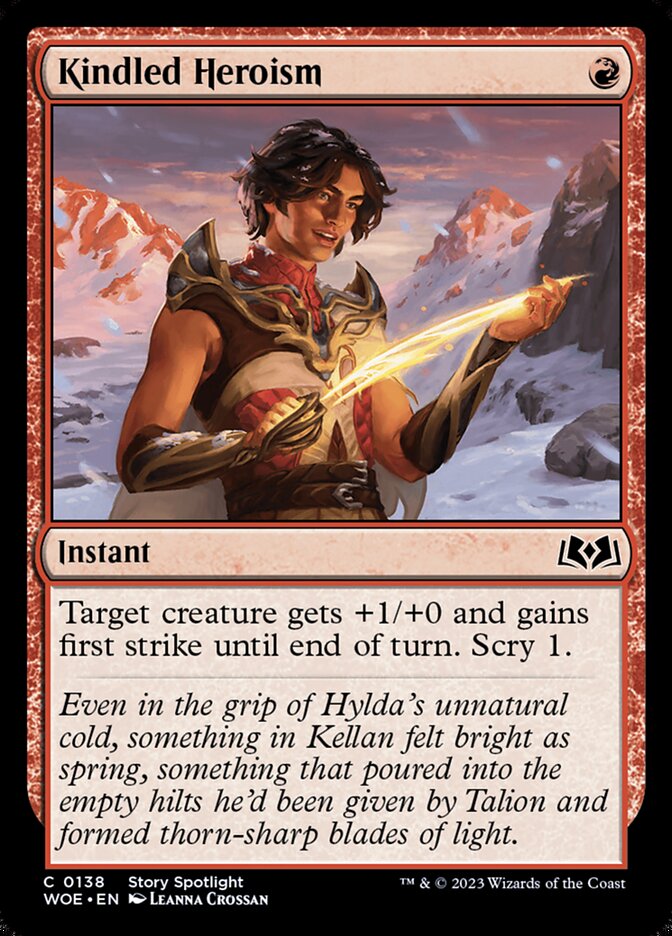 Kindled Heroism card front