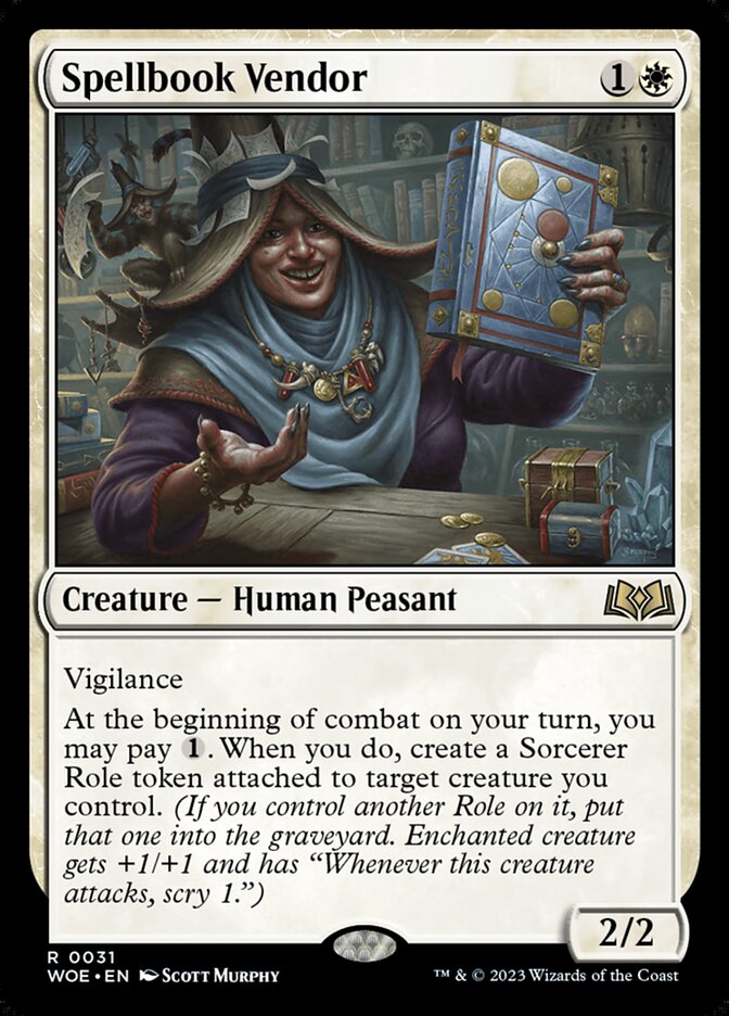 Spellbook Vendor card front