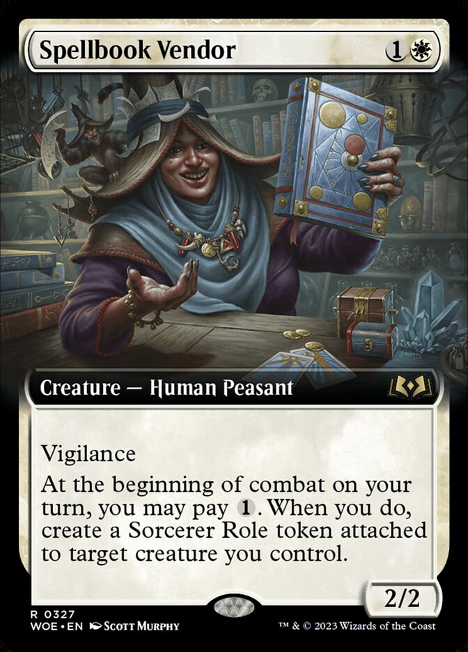 Spellbook Vendor card front