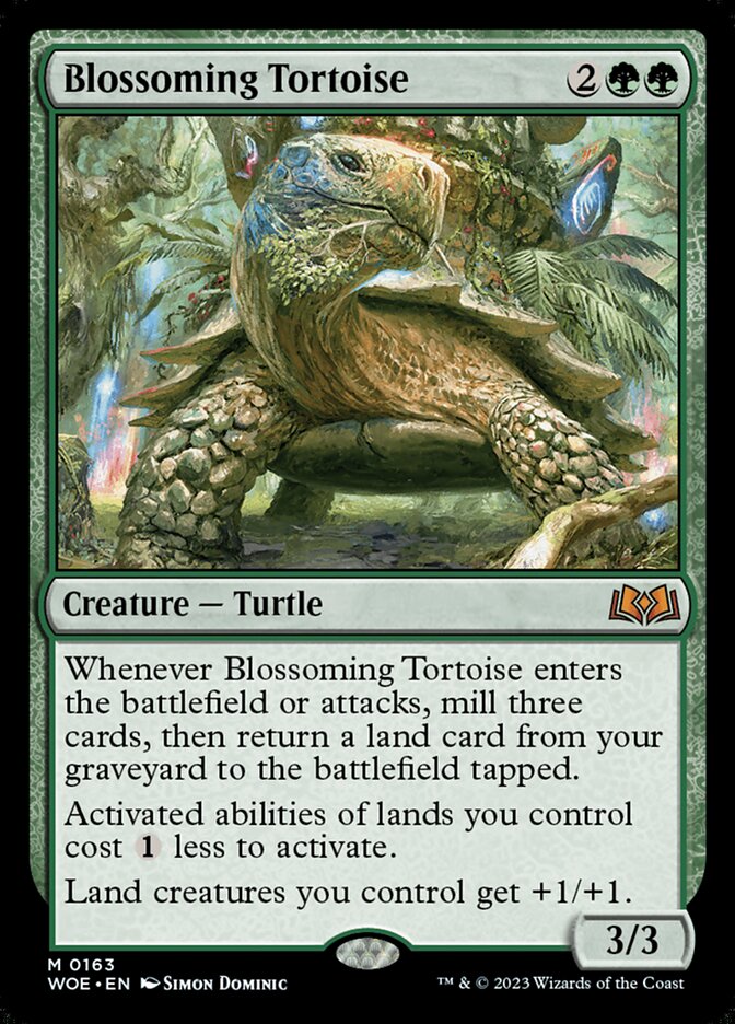 Blossoming Tortoise card front