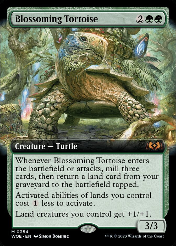 Blossoming Tortoise card front