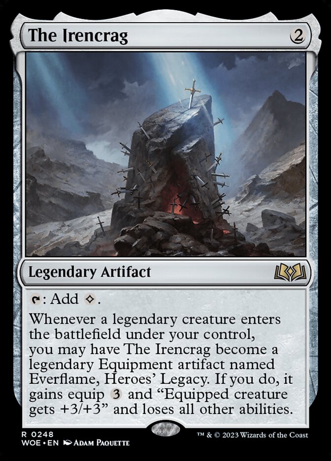 The Irencrag card front