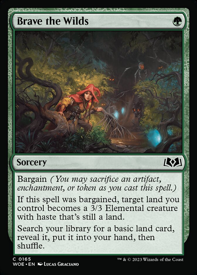 Brave the Wilds card front