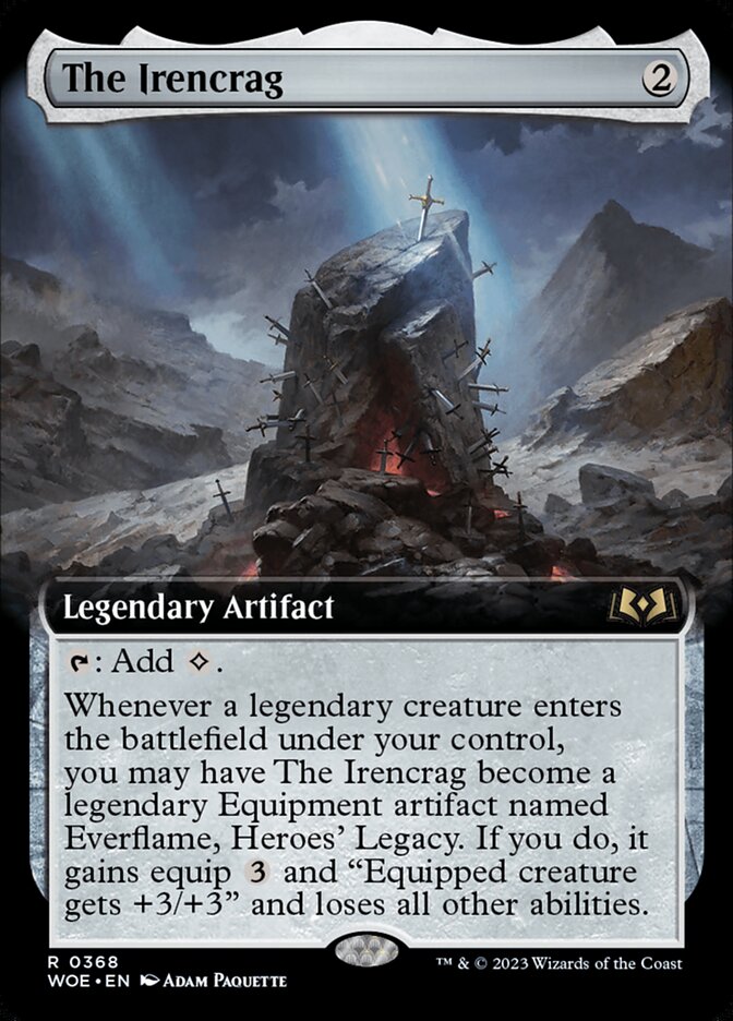 The Irencrag card front