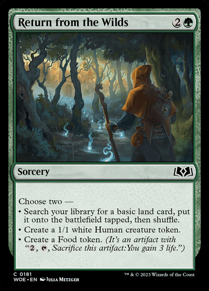 Return from the Wilds card front