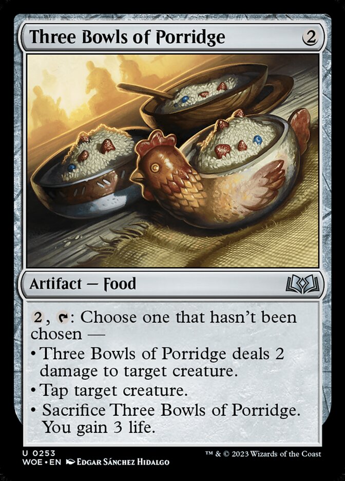 Three Bowls of Porridge card front