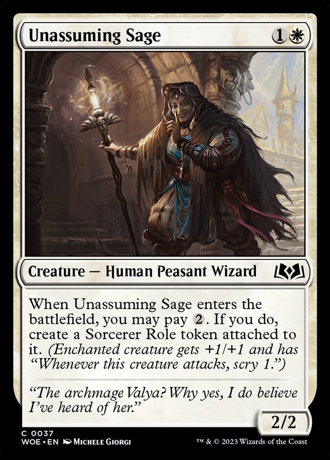 Unassuming Sage card front