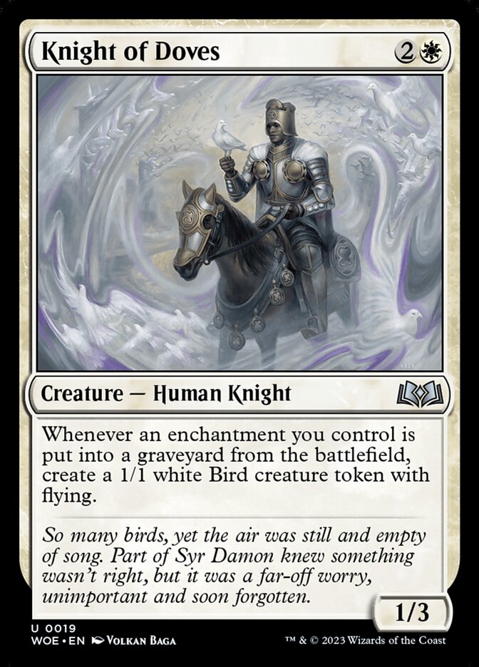 Knight of Doves card front