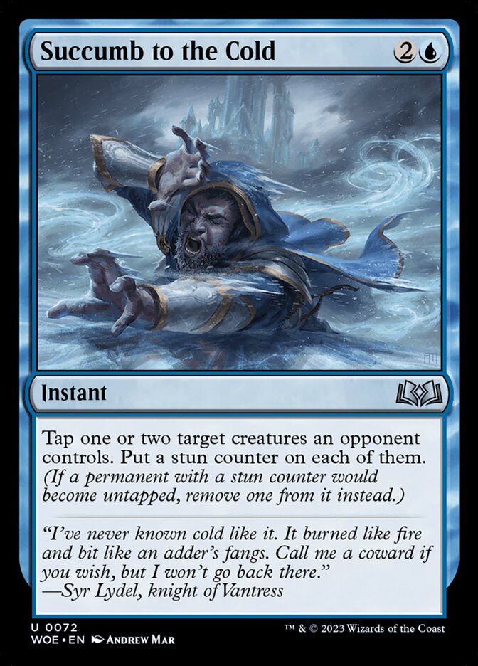 Succumb to the Cold card front