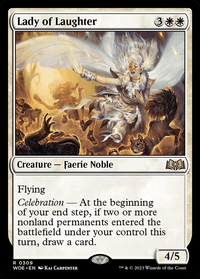Lady of Laughter card front