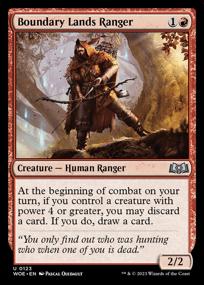 Boundary Lands Ranger card front