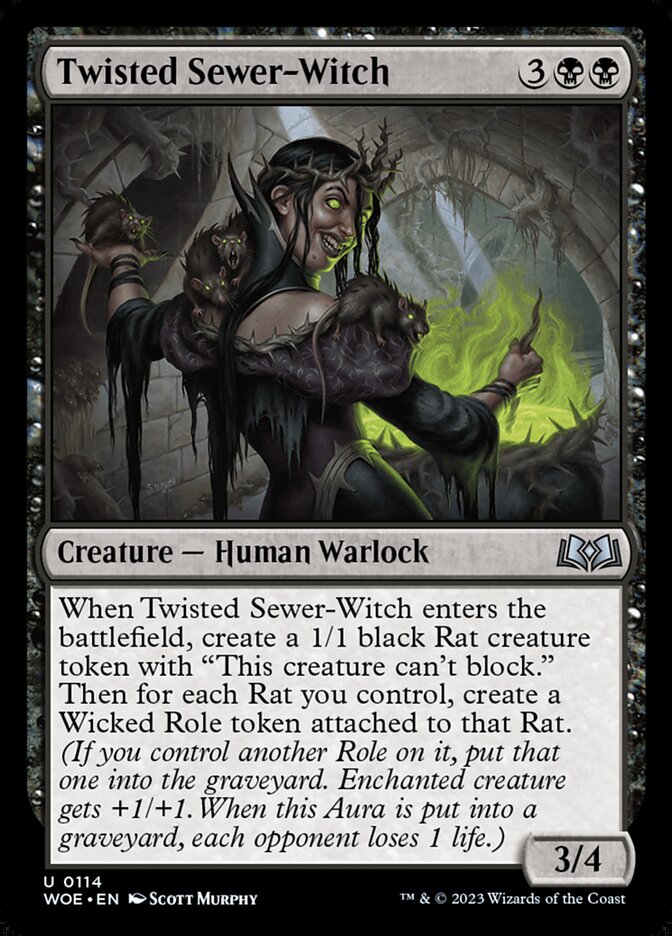 Twisted Sewer-Witch card front