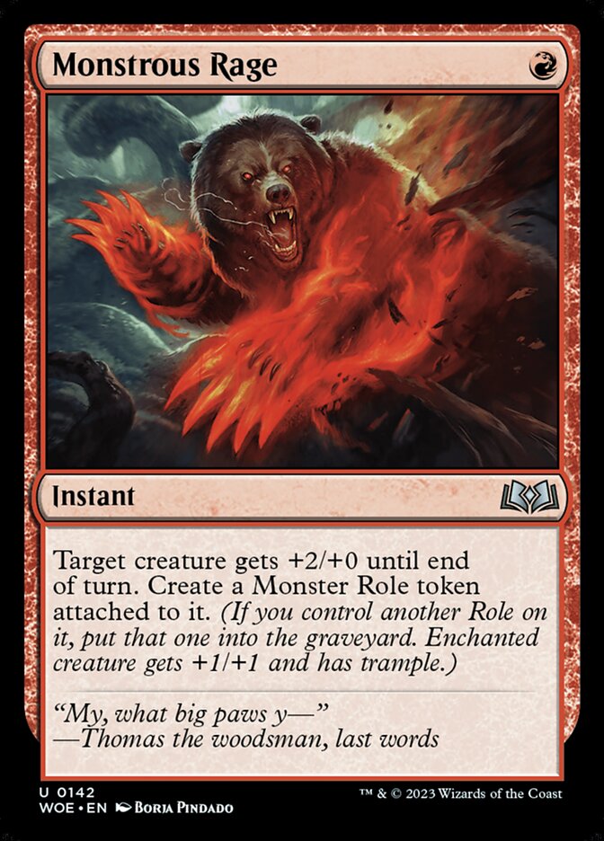 Monstrous Rage card front