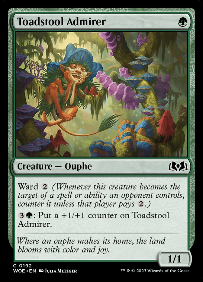 Toadstool Admirer card front