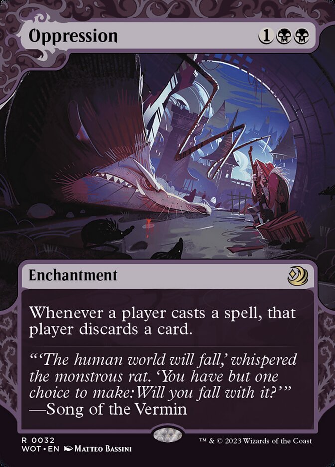 Oppression card front