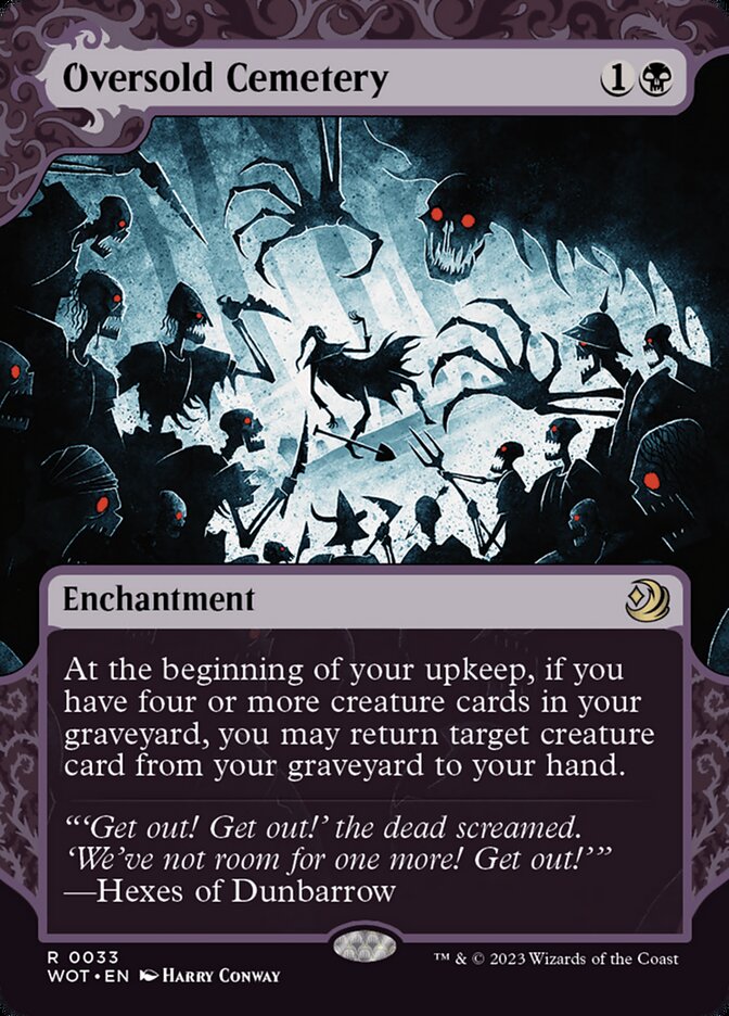 Oversold Cemetery card front
