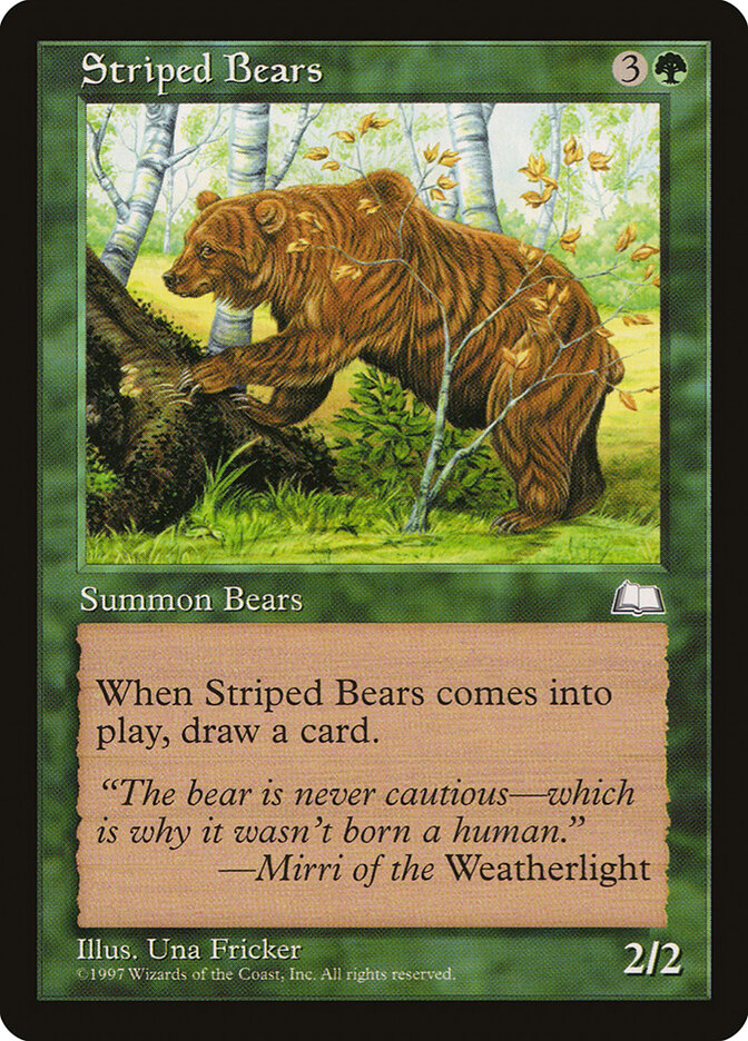 Striped Bears card front