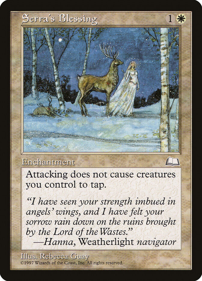 Serra's Blessing card front
