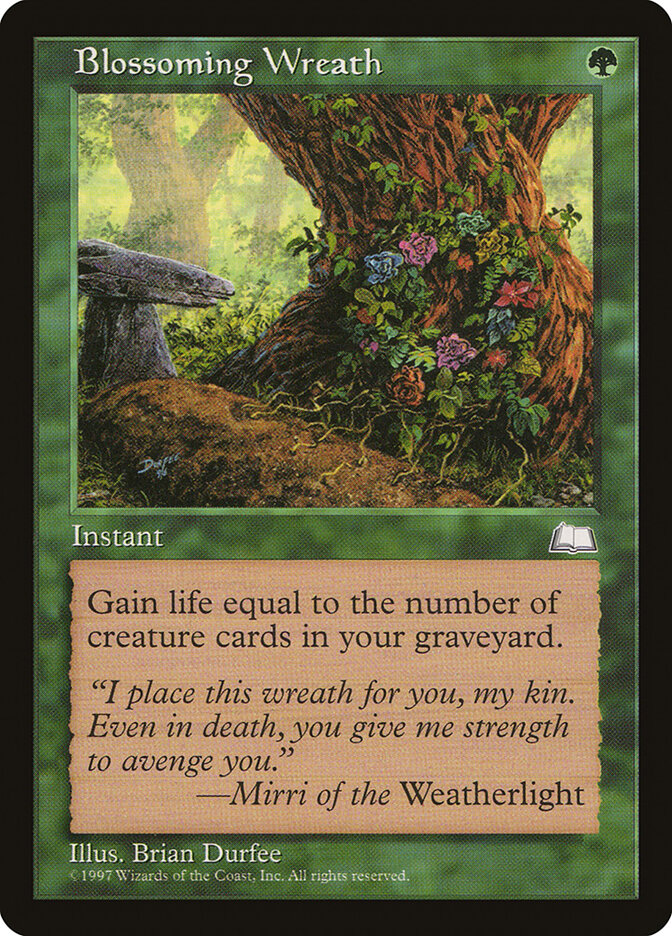 Blossoming Wreath card front