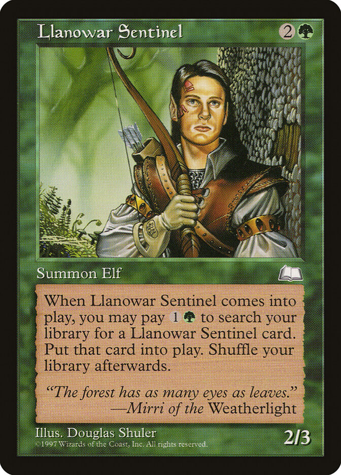 Llanowar Sentinel card front