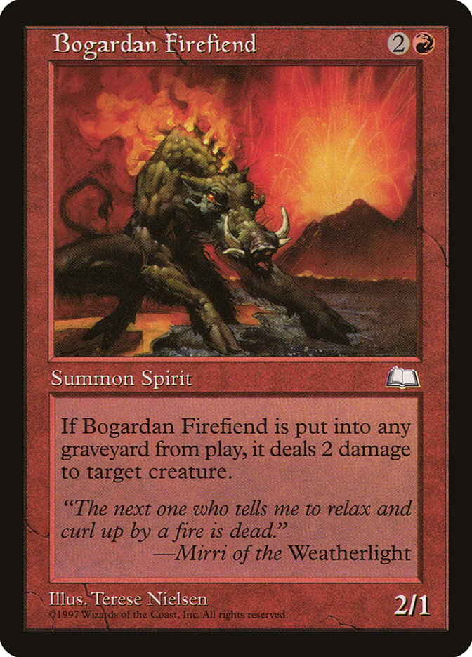 Bogardan Firefiend card front
