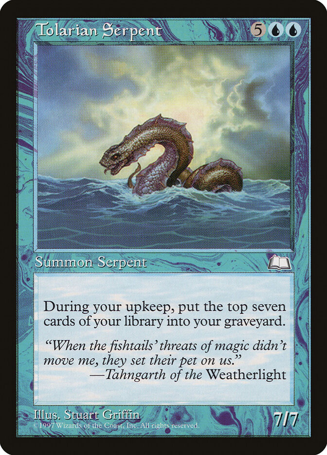 Tolarian Serpent card front