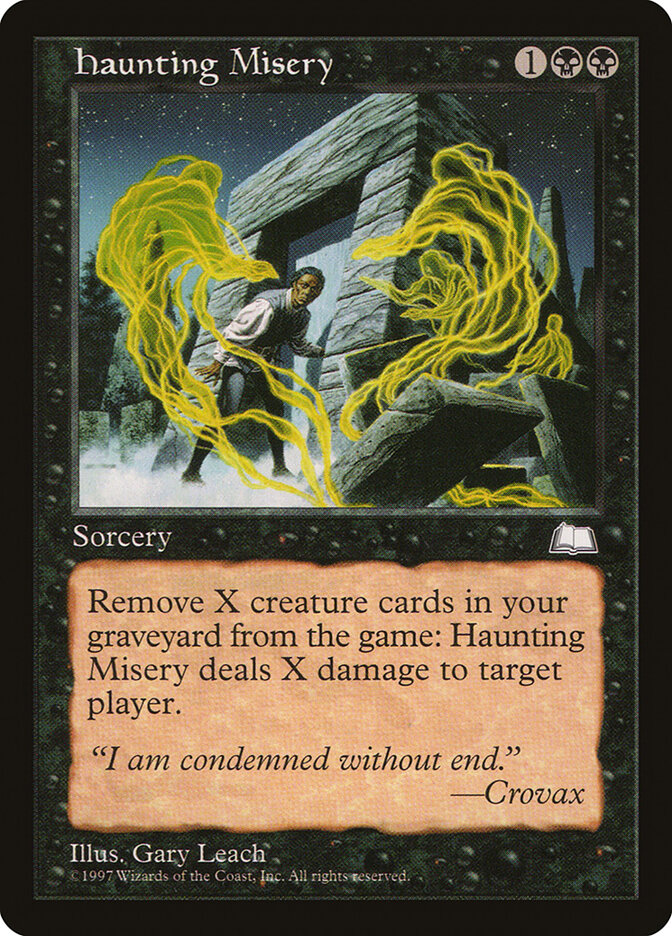 Haunting Misery card front