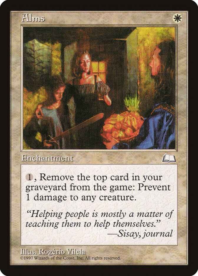 Alms card front