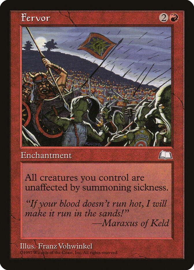 Fervor card front