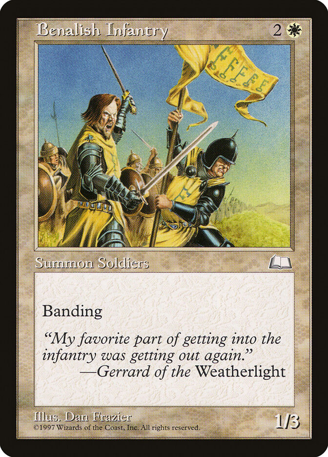 Benalish Infantry card front