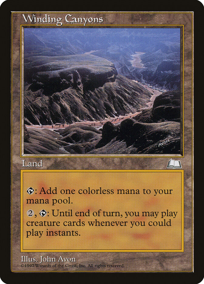 Winding Canyons card front