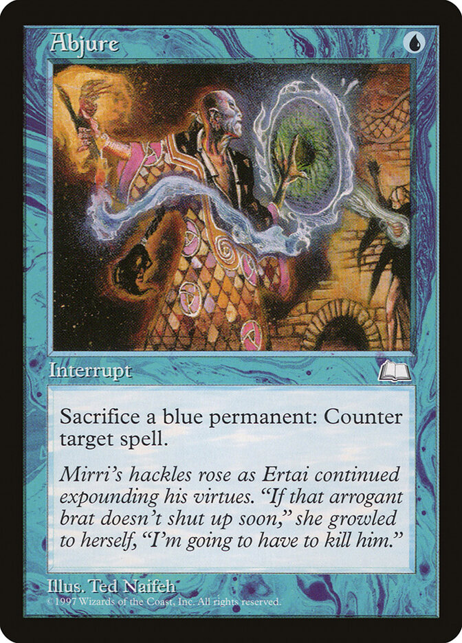 Abjure card front