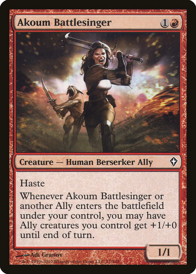 Akoum Battlesinger card front