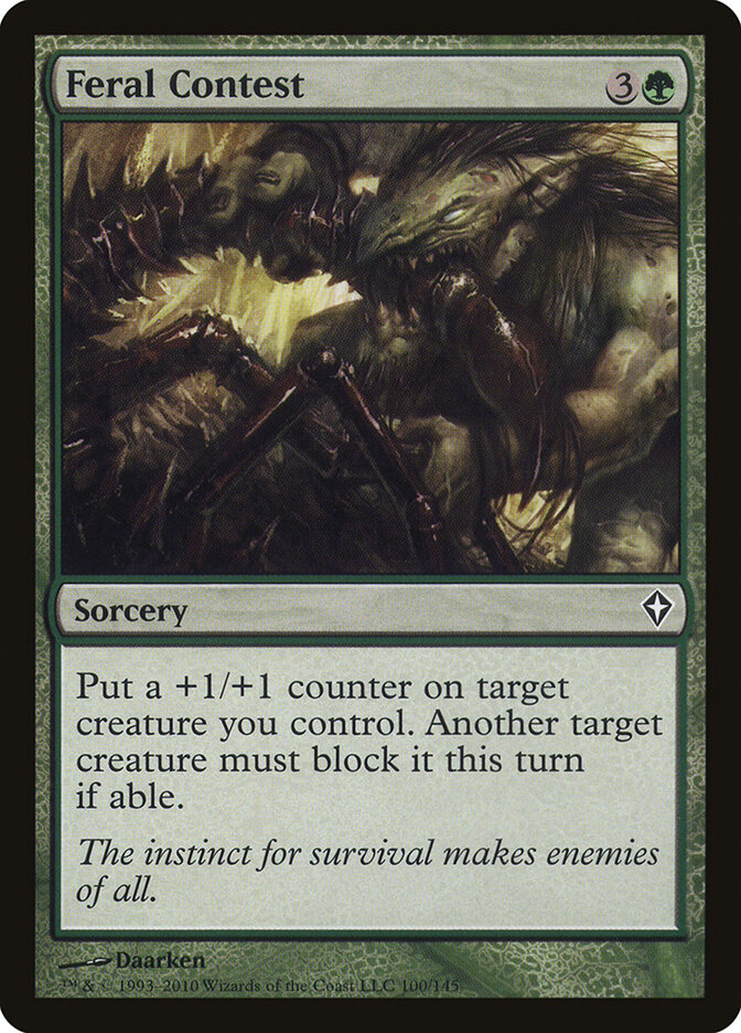 Feral Contest card front