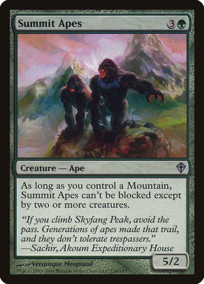 Summit Apes card front
