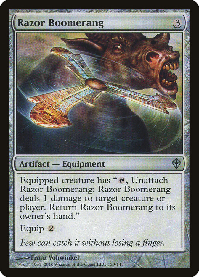 Razor Boomerang card front