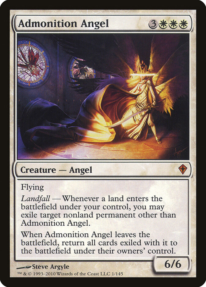 Admonition Angel card front