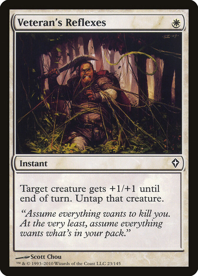 Veteran's Reflexes card front
