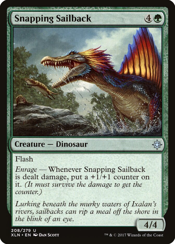 Snapping Sailback card front